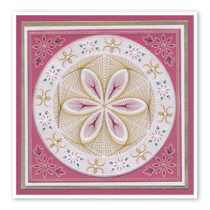 Tina's Teardrop & Petal Embroidery A5 Square Groovi Plate Duo