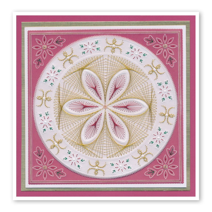 Tina's Petal Embroidery A5 Square Groovi Plate