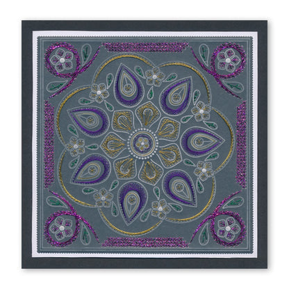 Tina's Teardrop Embroidery A5 Square Groovi Plate