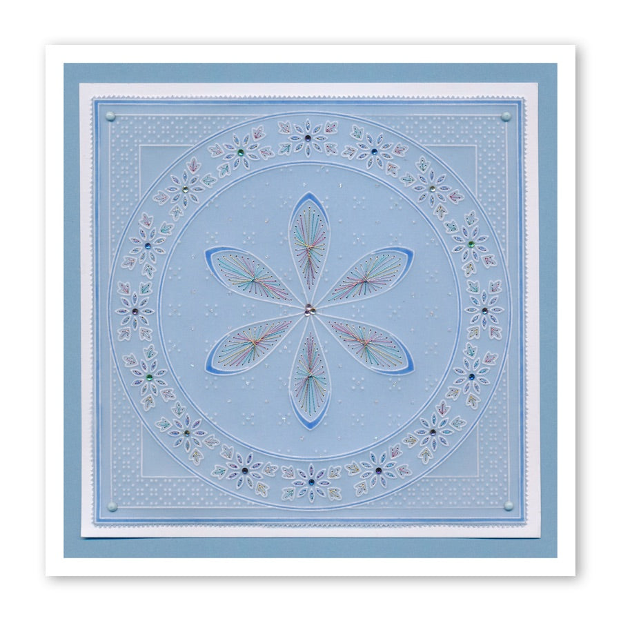 Tina's Petal Embroidery A5 Square Groovi Plate