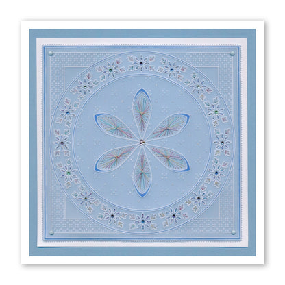 Tina's Petal Embroidery A5 Square Groovi Plate