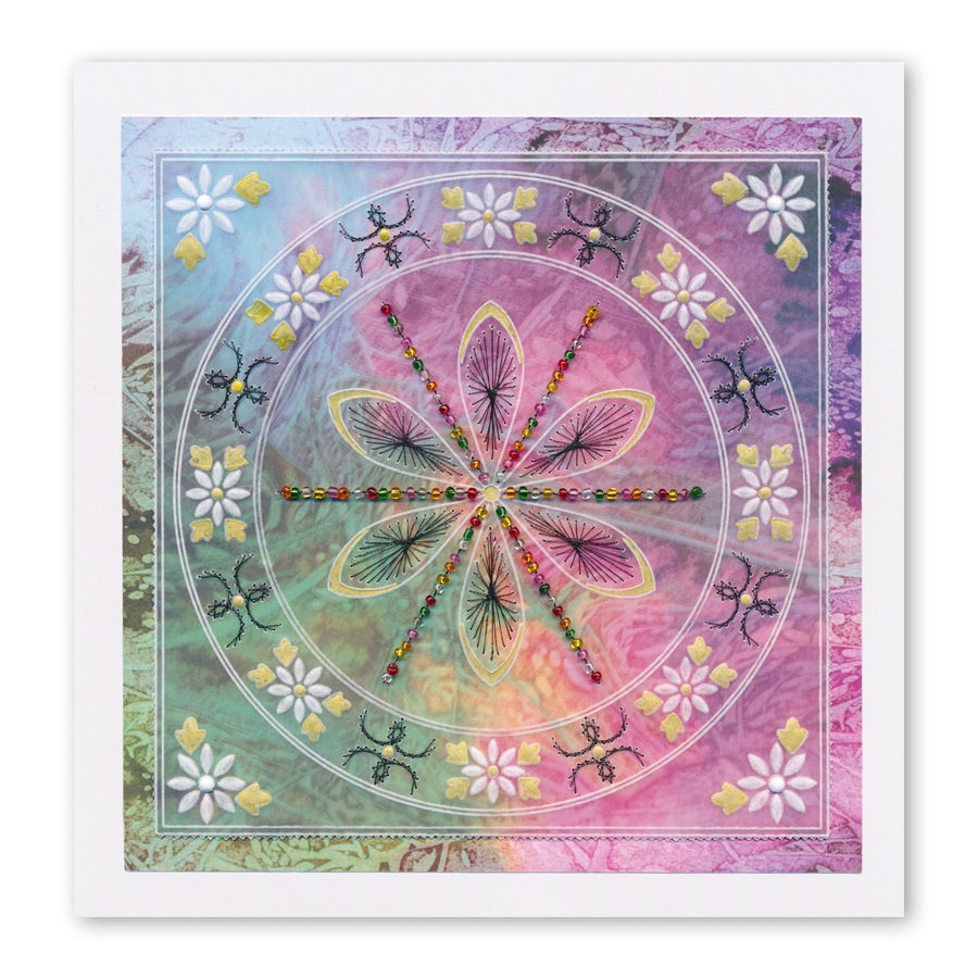 Tina's Petal Embroidery A5 Square Groovi Plate