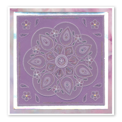 Tina's Teardrop Embroidery A5 Square Groovi Plate