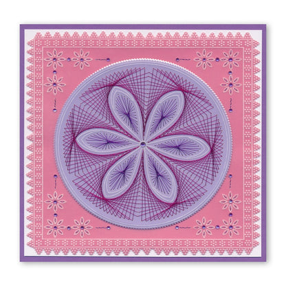 Tina's Teardrop & Petal Embroidery A5 Square Groovi Plate Duo