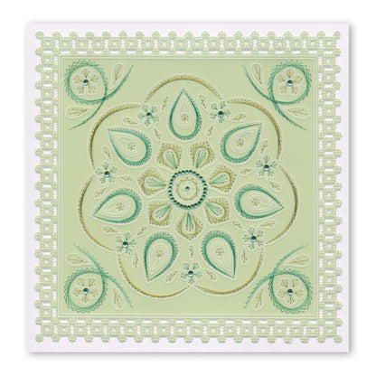 Tina's Teardrop Embroidery A5 Square Groovi Plate