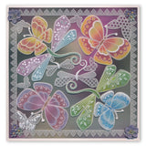 Tina's Butterfly, Dragonfly, Flower & Tree Fun A5 Square Groovi Plate Quartet