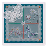 Tina's Butterfly, Dragonfly, Flower & Tree Fun A5 Square Groovi Plate Quartet