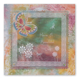 Tina's Butterfly, Dragonfly, Flower & Tree Fun A5 Square Groovi Plate Quartet