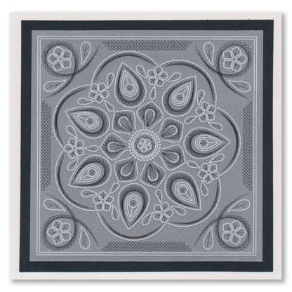 Tina's Teardrop Embroidery A5 Square Groovi Plate