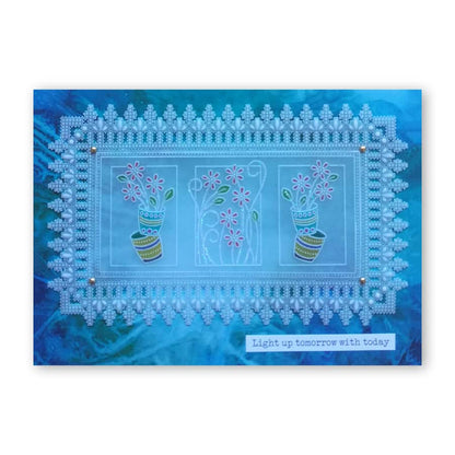 Tina's Daisies & Buttercups Floral Delight A5 Square Groovi Plate