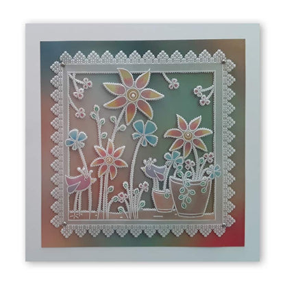 Tina's Floral Delights A5 Square Groovi Plate Collection