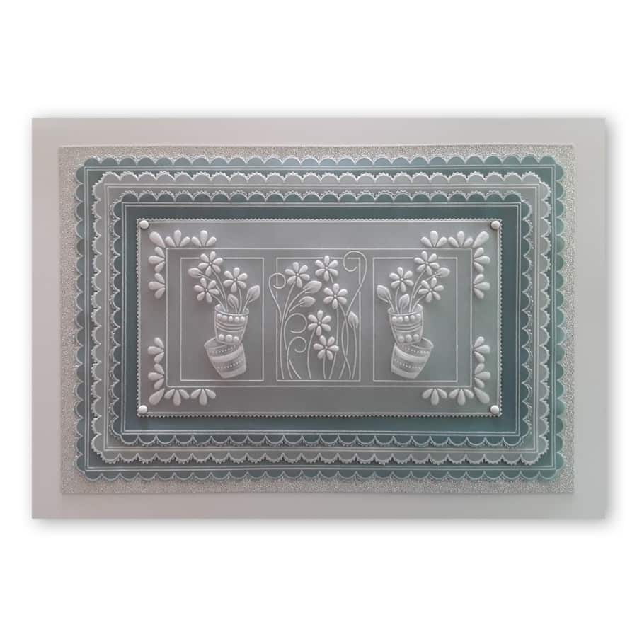 Tina's Daisies & Buttercups Floral Delight A5 Square Groovi Plate