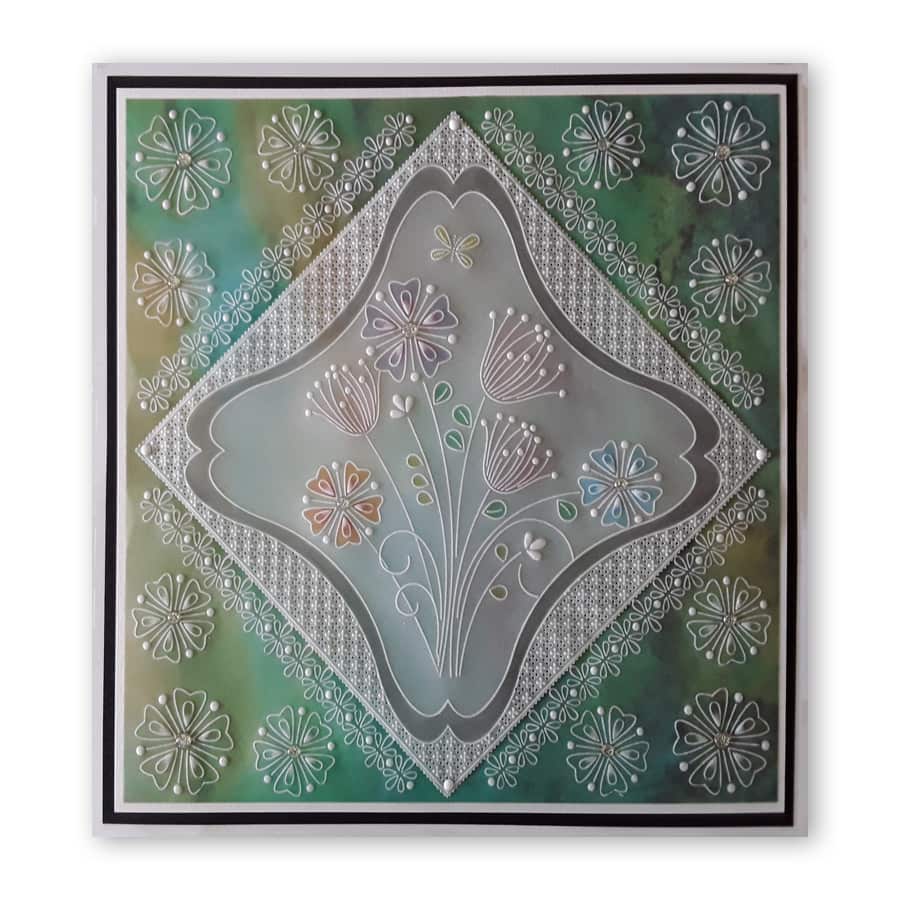 Tina's Floral Delights A5 Square Groovi Plate Collection