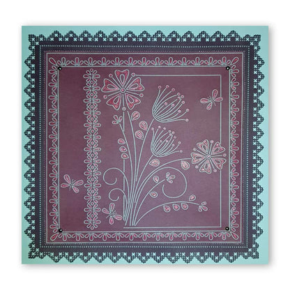 Tina's Floral Delights A5 Square Groovi Plate Collection