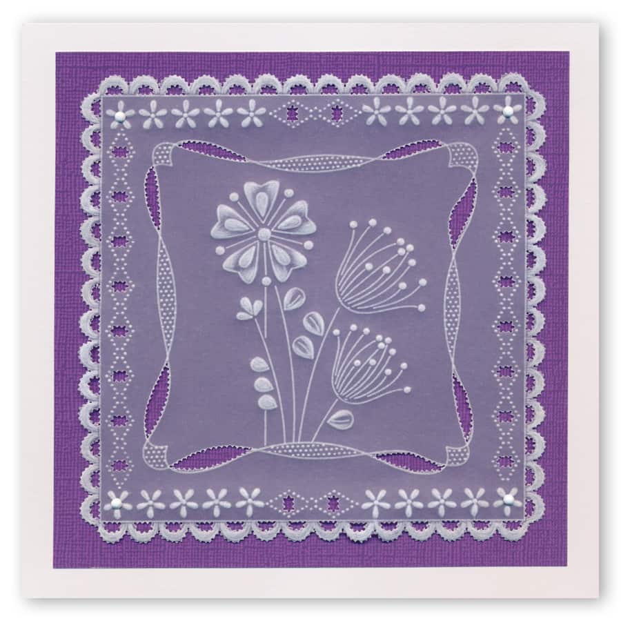 Tina's Floral Delights A5 Square Groovi Plate Collection