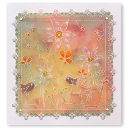 Tina's Floral Delights A5 Square Groovi Plate Collection