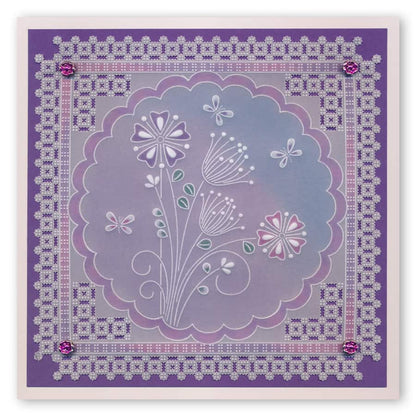 Tina's Floral Delights A5 Square Groovi Plate Collection