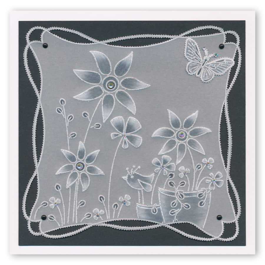 Tina's Floral Delights A5 Square Groovi Plate Collection