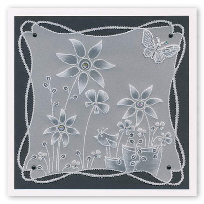 Tina's Floral Delights A5 Square Groovi Plate Collection