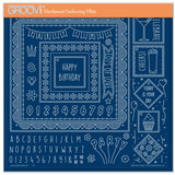 Jazz's Happy Birthday Toppers & Tags A4 Square Groovi Plate