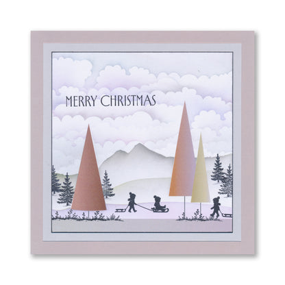 Triangle Trees 4" x 4" Card Toppers