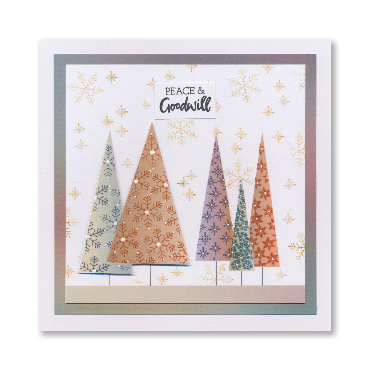 SHAC Christmas Trees & Art Deco Christmas Sentiments A5 Stamp & Mask Sets with Triangle Tree Card Toppers