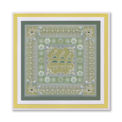 Tina's Christmas Parchlets A6 Square Groovi Plate Collection
