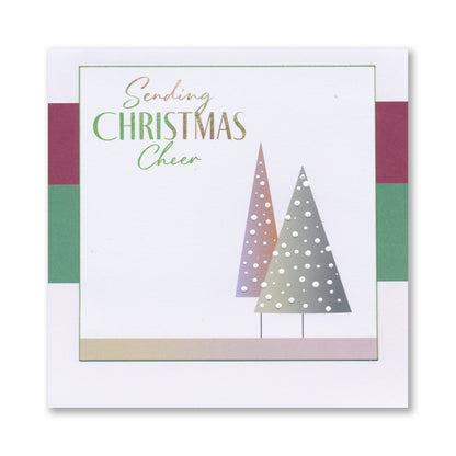 SHAC Christmas Trees & Art Deco Christmas Sentiments A5 Stamp & Mask Sets with Triangle Tree Card Toppers