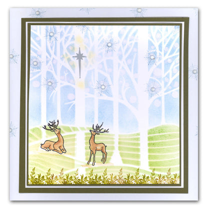 Snowy Treescape 7" x 7" Stencil