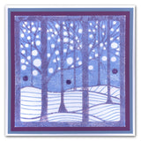 Snowy Treescape 7" x 7" Stencil