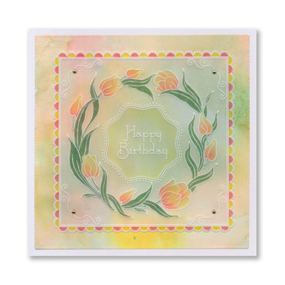 Linda's Floral Shapes Midi Groovi Plate Quartet