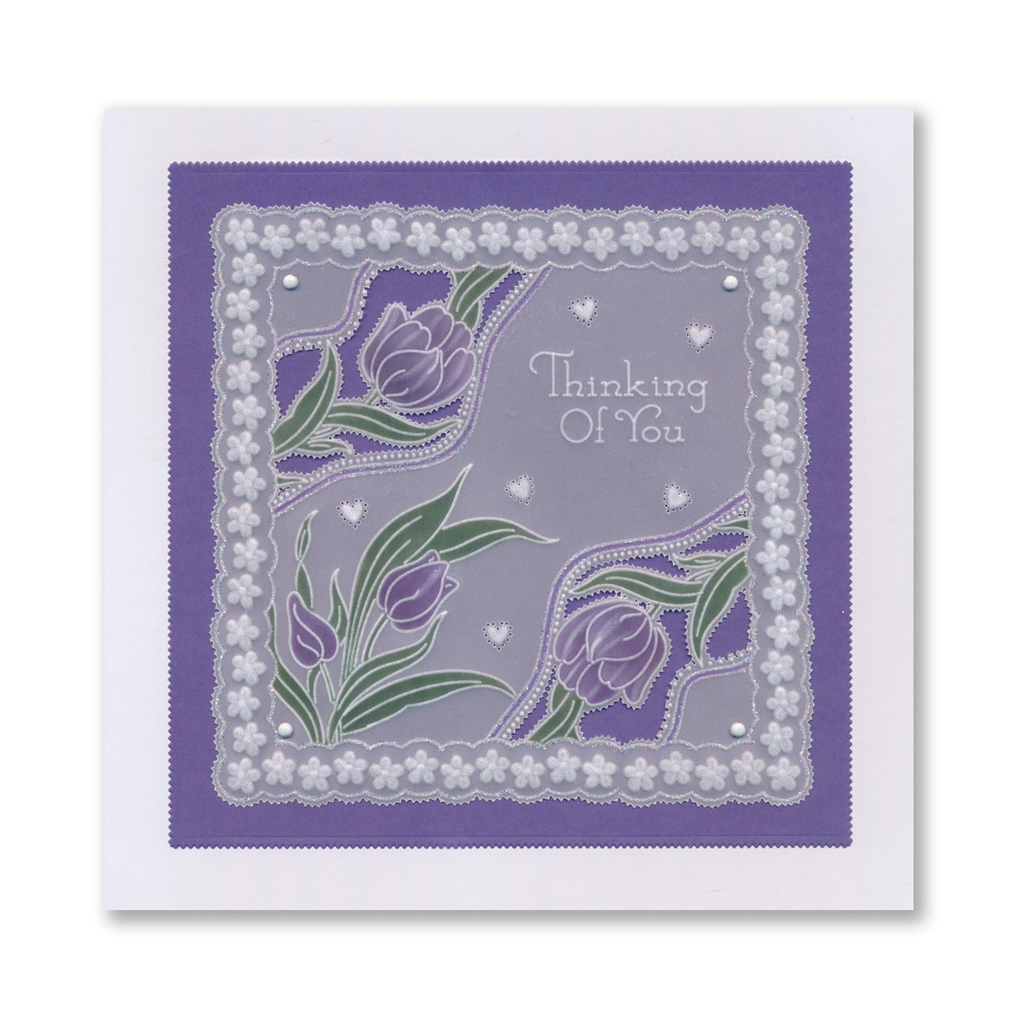 Linda's Floral Shape - Tulips Round Midi Groovi Plate