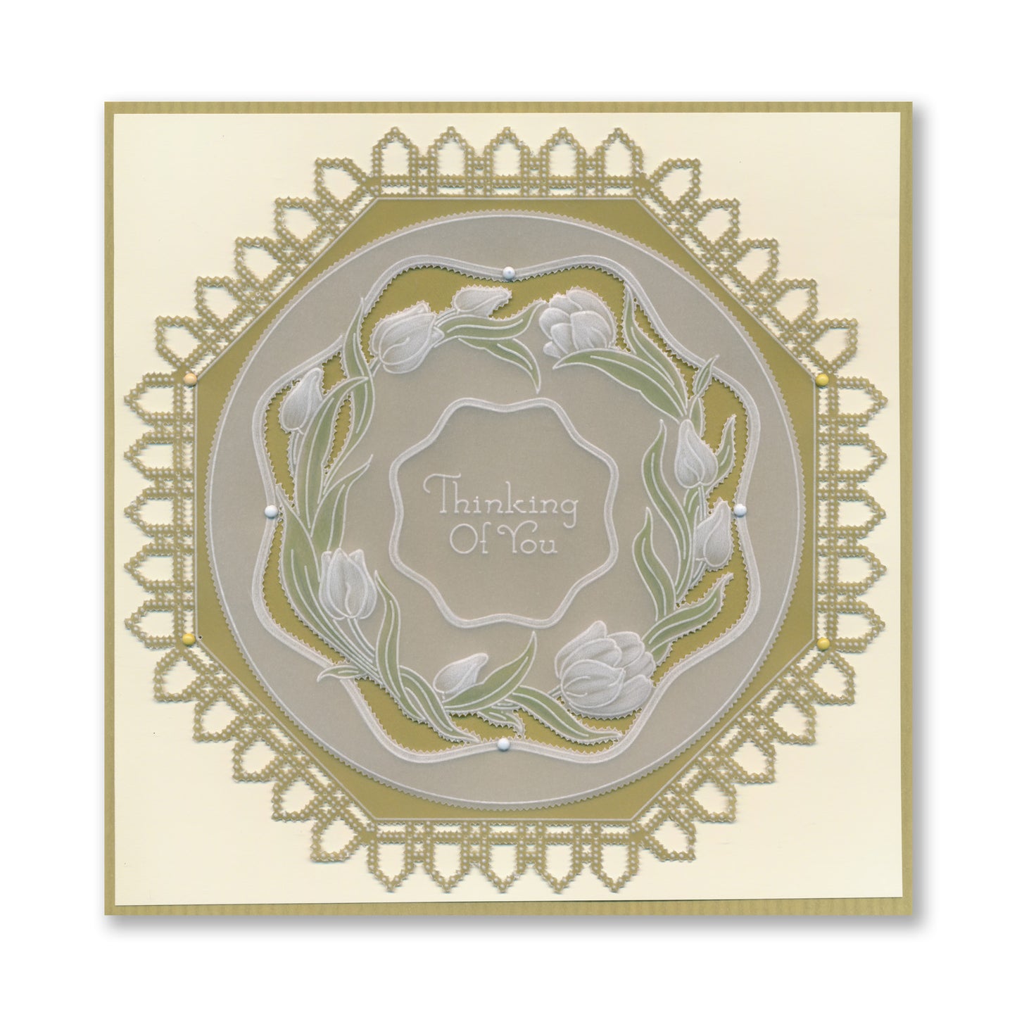 Linda's Floral Shape - Tulips Round Midi Groovi Plate