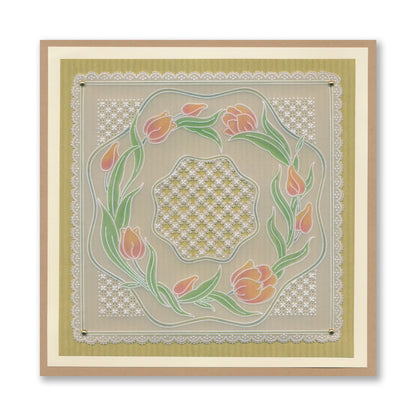 Linda's Floral Shapes Midi Groovi Plate Quartet