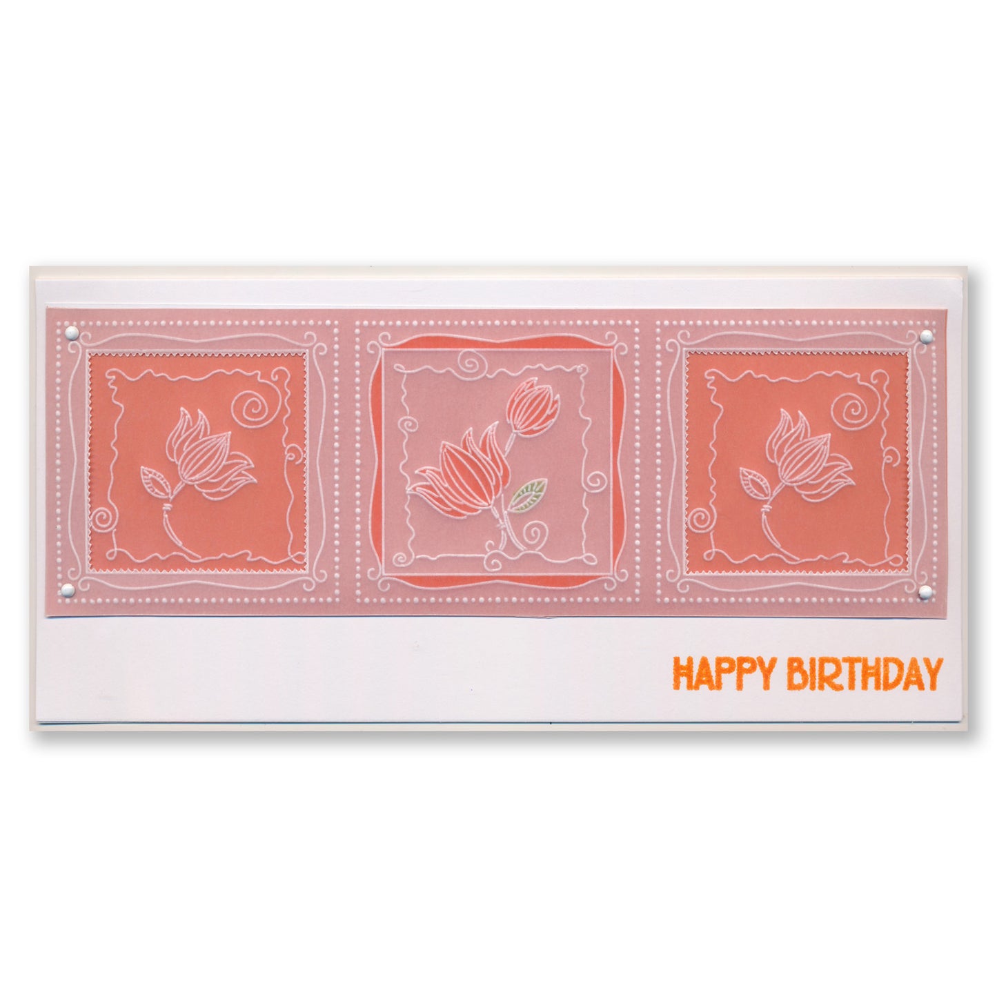 Barbara's SHAC Tulip Floral Panels A5 Square Groovi Plate