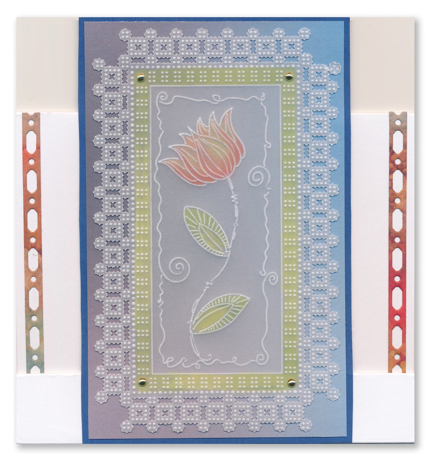 Barbara's SHAC Tulip Floral Panels A5 Square Groovi Plate