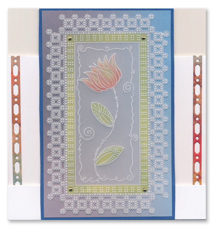 Barbara's SHAC Tulip Floral Panels A5 Square Groovi Plate