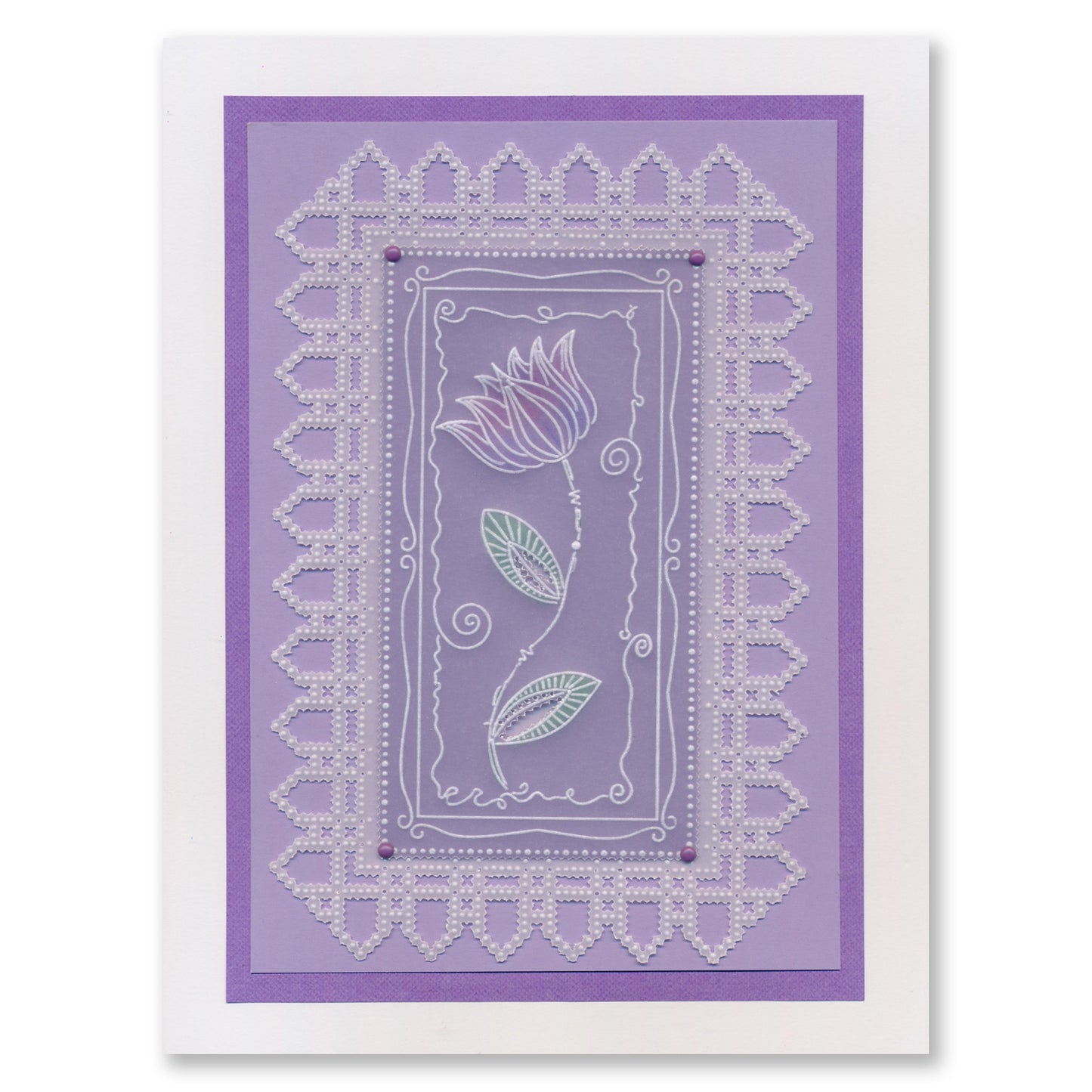 Barbara's SHAC Tulip Floral Panels A5 Square Groovi Plate