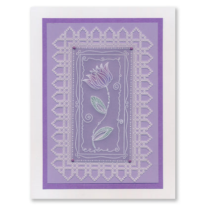 Barbara's SHAC Tulip Floral Panels A5 Square Groovi Plate