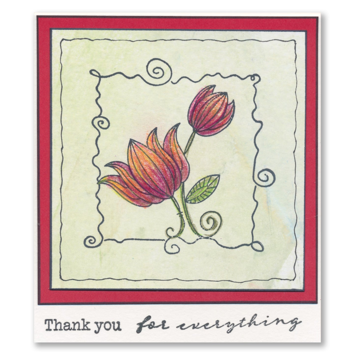 Barbara's SHAC Tulip Floral Panels Stamp, Mask & Stencil Trio