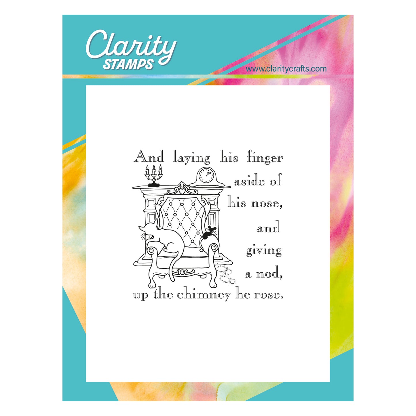 Twas the Night 13 - Chair - Fine Line A6 Square Stamp