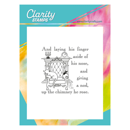 Twas the Night 13 - Chair - Fine Line A6 Square Stamp