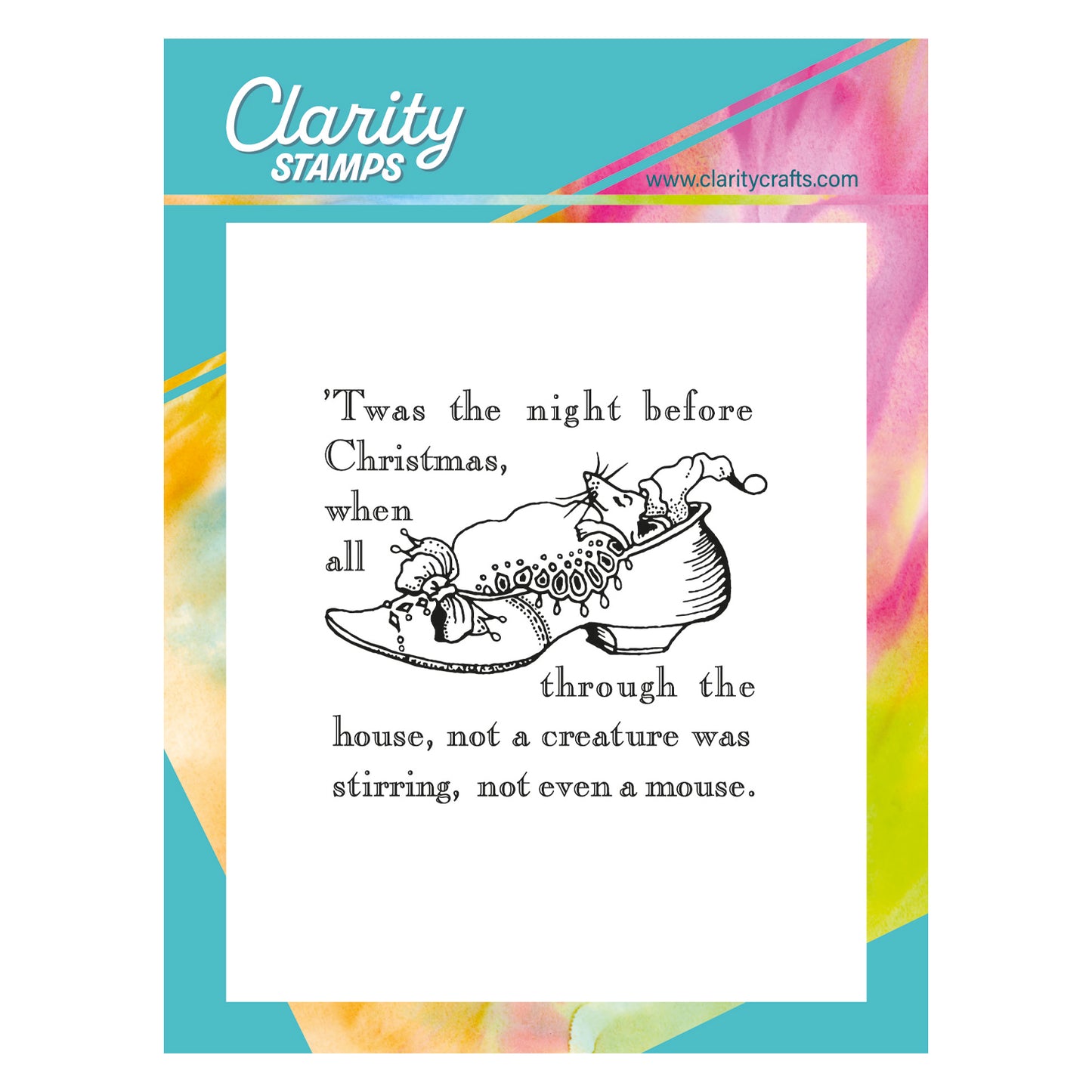 Twas the Night 1 - Shoe - Fine Line A6 Square Stamp