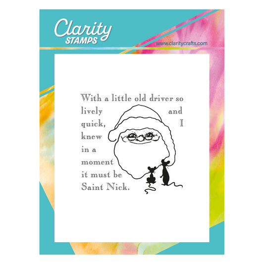 Twas the Night 6 - St. Nick - Fine Line A6 Square Stamp