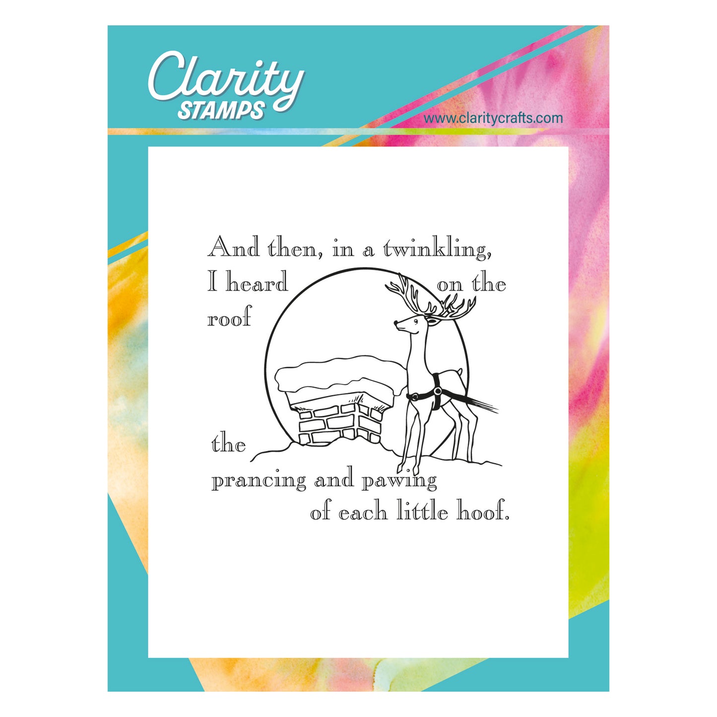 Twas the Night 9 - Rooftop - Fine Line A6 Square Stamp