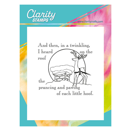 Twas the Night 9 - Rooftop - Fine Line A6 Square Stamp