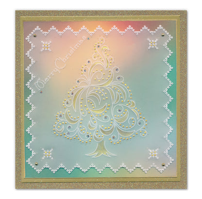 Christmas Tree Swirl A5 Square Groovi Plate