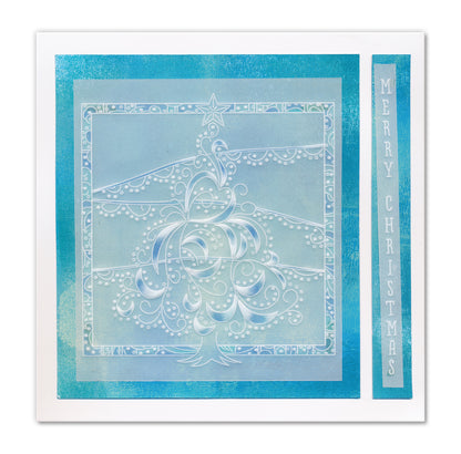 Christmas Tree Swirl A5 Square Groovi Plate