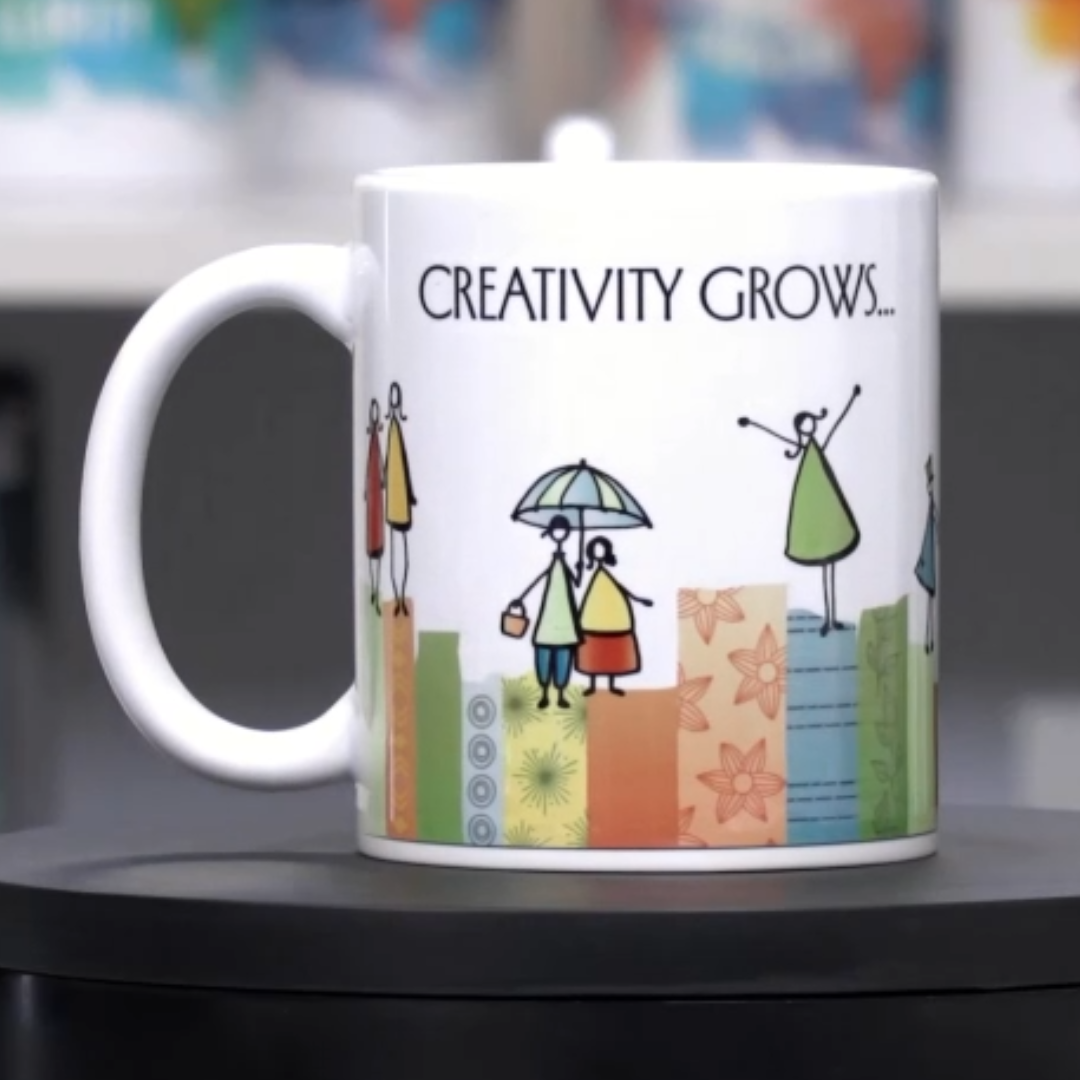 Clarity Character Mug - CREATIVITY GROWS... ONE STEP AT A TIME