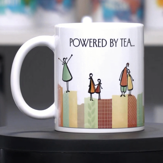 Clarity Character Mug - POWERED BY TEA... AND GOOD IDEAS